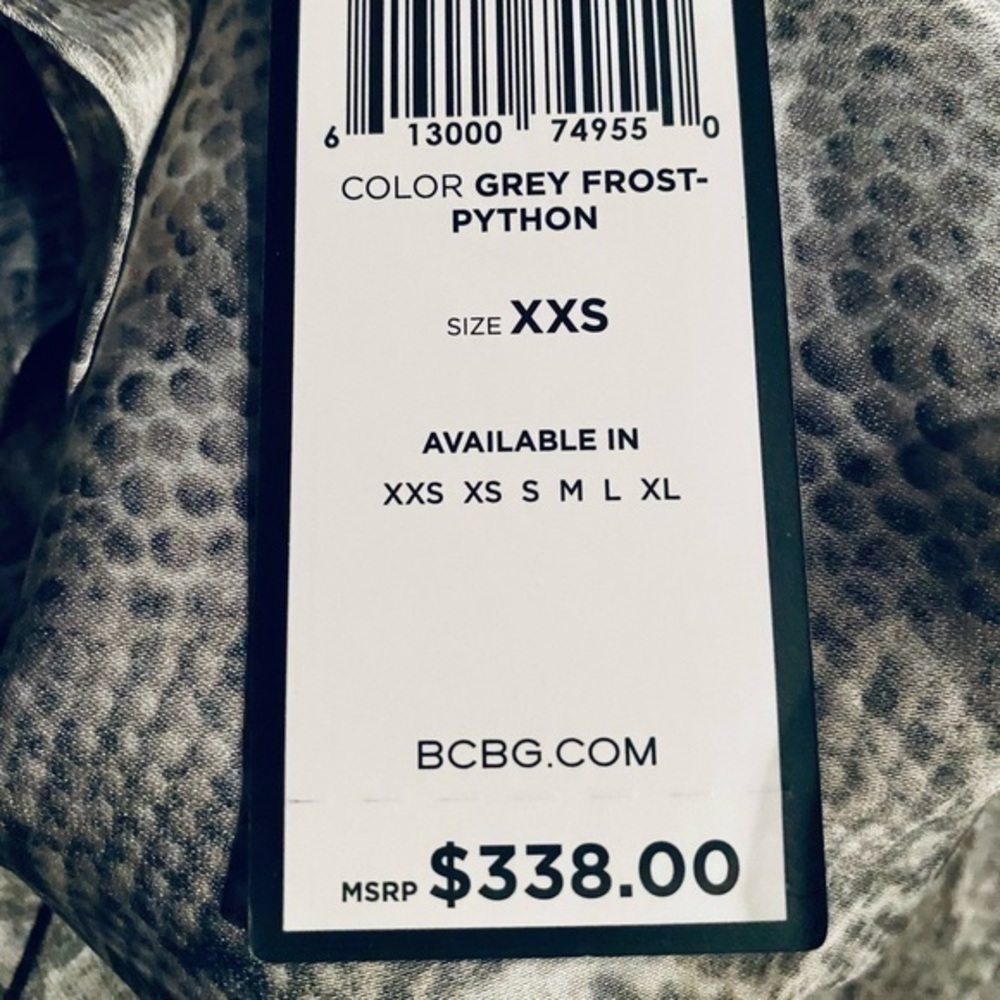 ✨NWT BCBG MaxAzria Grey Python Dress✨ - Picture 5 of 6